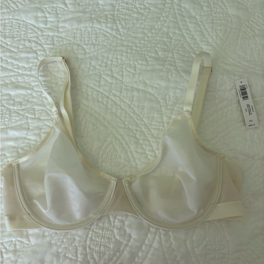 New Soma unbelievable lift Sheer Underwire Bra in Ivory -perfect coverage